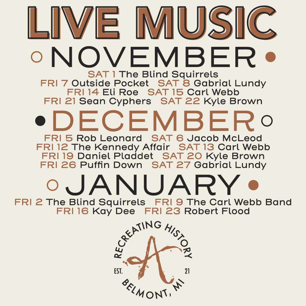 Live Music Lineup 2025/6