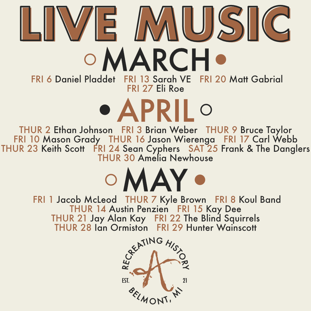 Live Music Lineup 2026